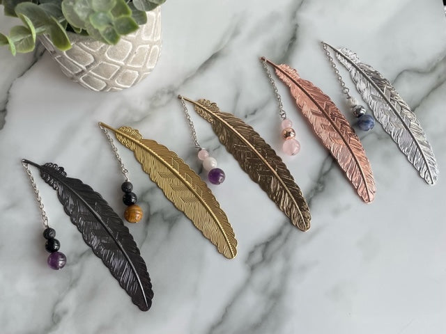 Crystal Feather Bookmarks